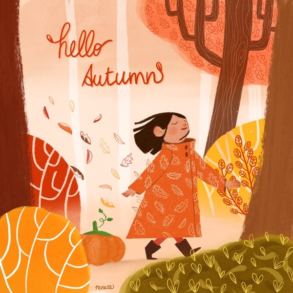 Autumn illustration by Neneca